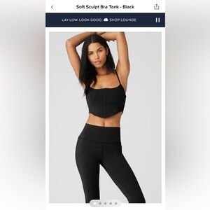 Alo Yoga The Soft Sculpt Bra Tank / color: black / size: s
